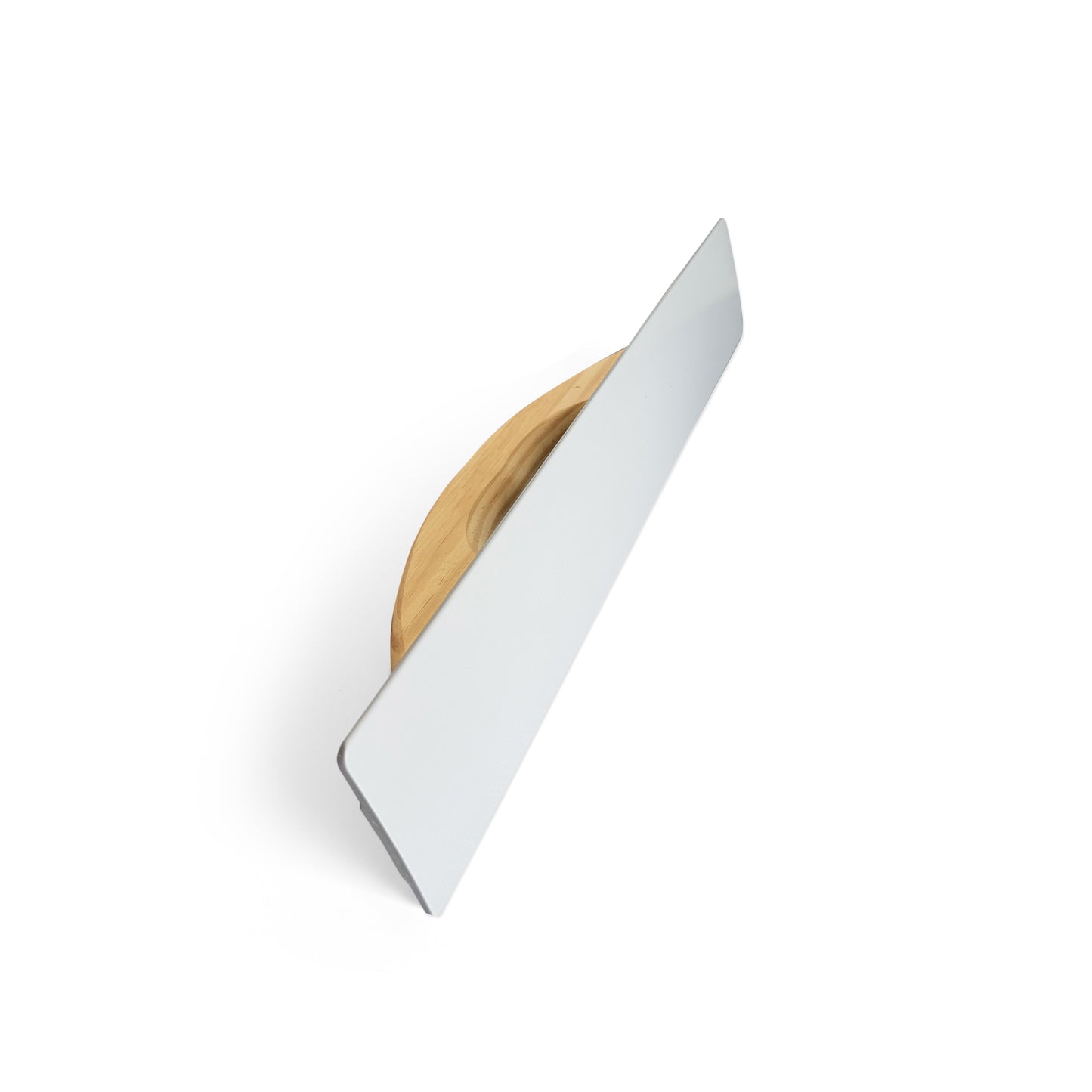 Magnesium Float with wooden handle on white background