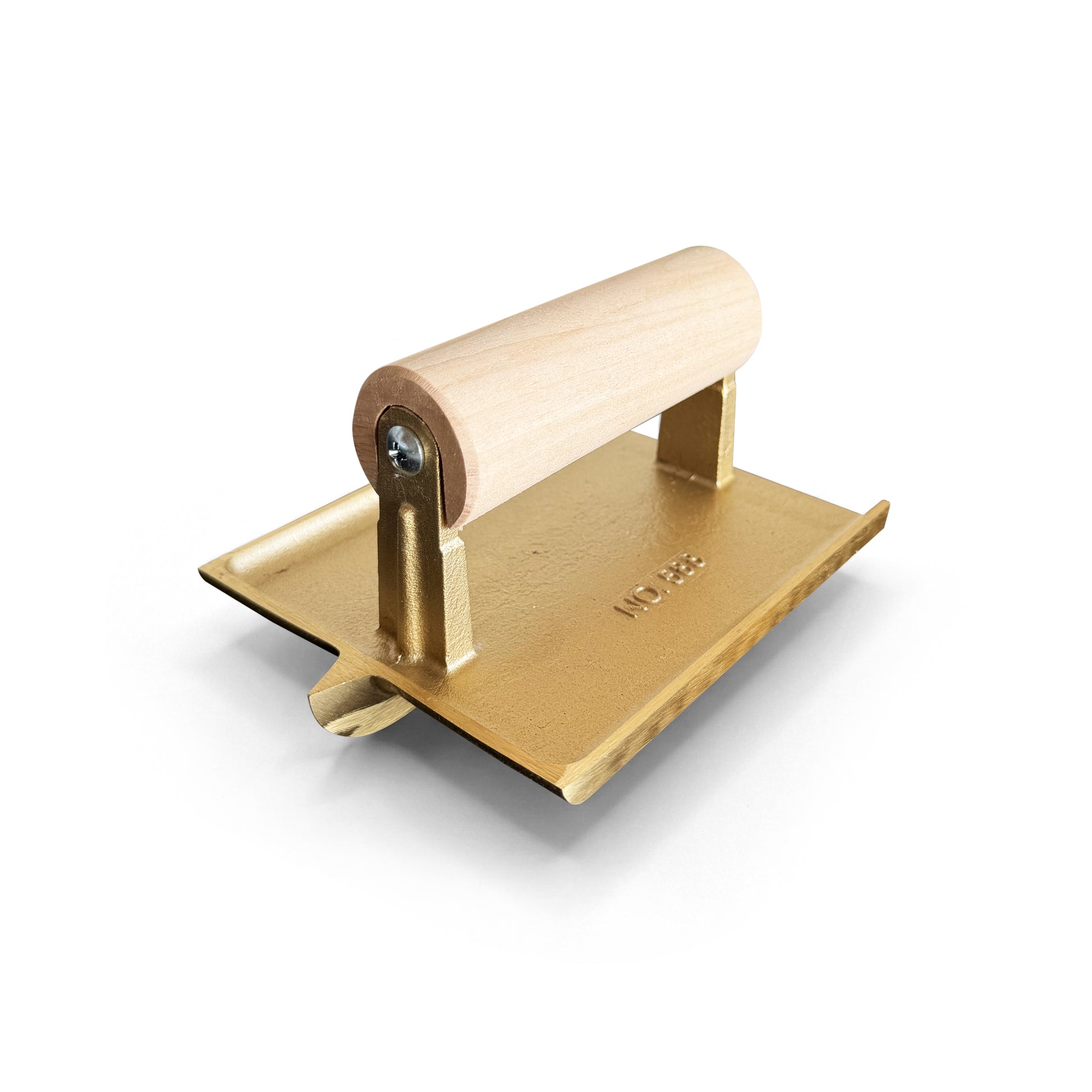 Bronze groover with wooden handle on a white background