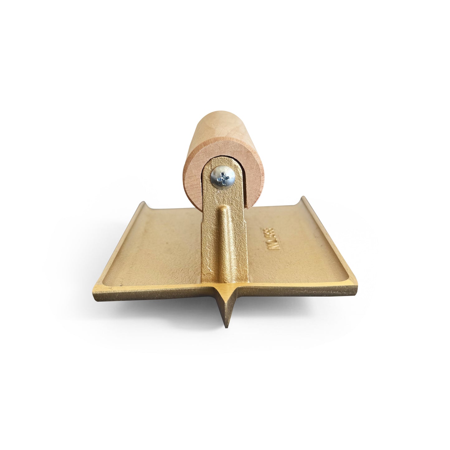 Bronze groover with wooden handle on a white background