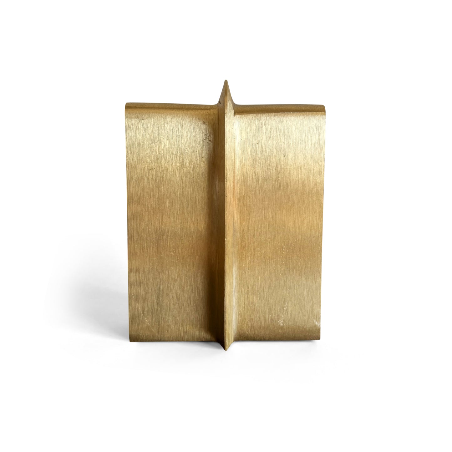 Bronze groover with wooden handle on a white background