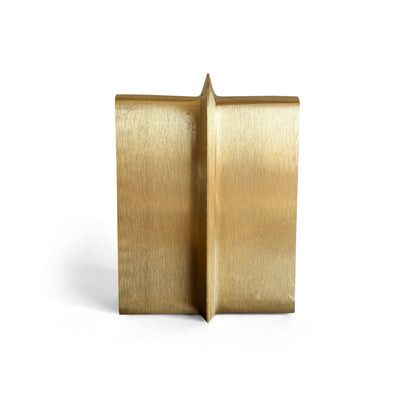 Bronze groover with wooden handle on a white background